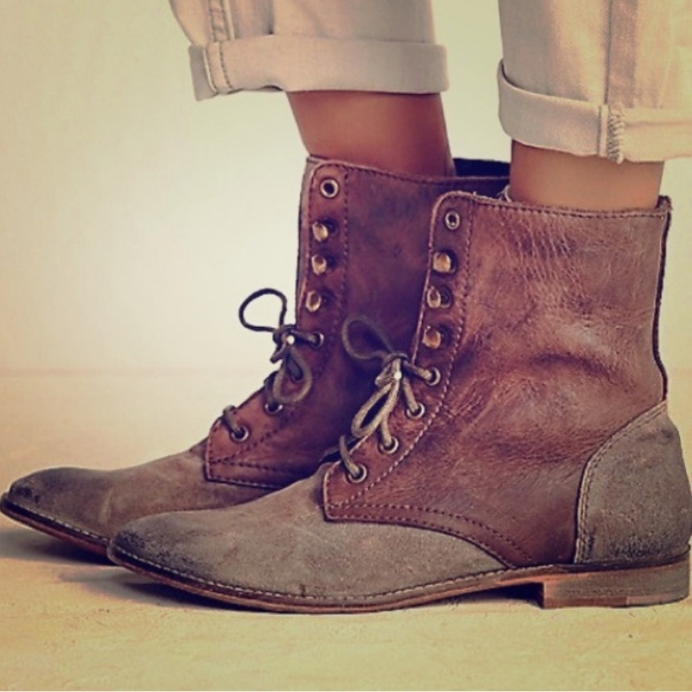 NWOT! Free People Trumay Distressed Boots 37 6.5/7
